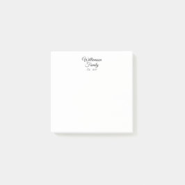 Notas Post-it® Apellido de la pareja personalizar, año, negocio