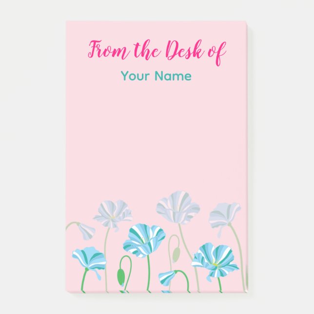 Notas Post-it® Apertura azul personalizada (Anverso)