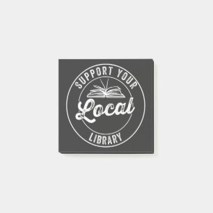 Notas Post-it® apoyar la biblioteca local