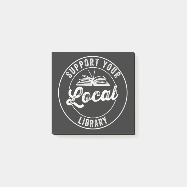 Notas Post-it® apoyar la biblioteca local (Anverso)