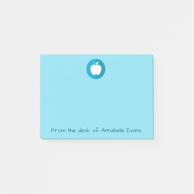 Notas Post-it® Apple azul (Anverso)