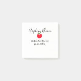 Notas Post-it® Apple in bloom baby shower red apple name date