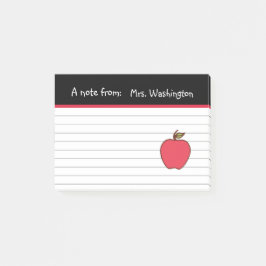 Notas Post-it® Apple Post, personalizado profesor, anuncia regalo