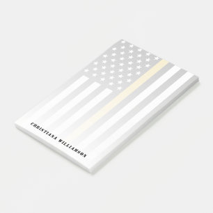 Notas Post-it® Apreciación de Dispatcher con Bandera de Oro Delga