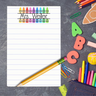 Notas Post-it® Apreciación del profesor Personalizada Red Crayon