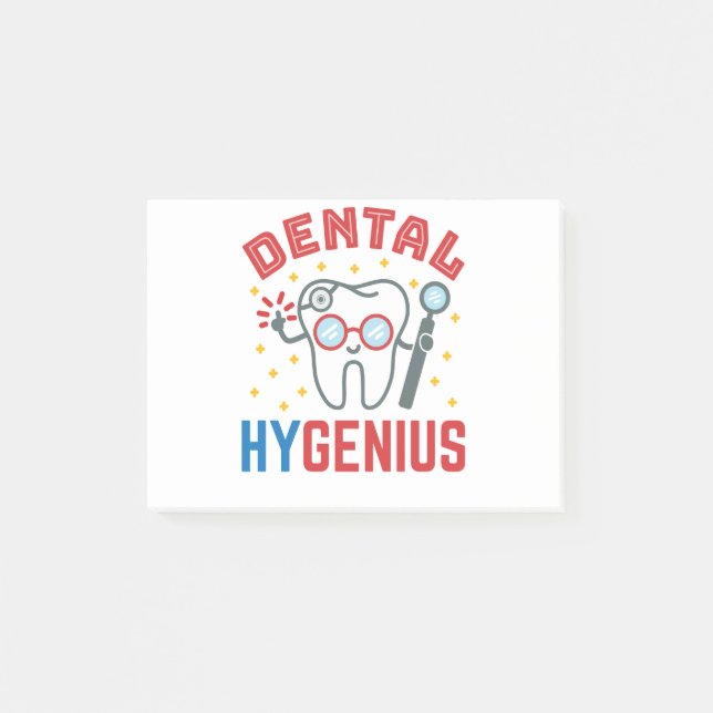 Notas Post-it® Apreciación divertida del higienista Dental Hygeni (Anverso)