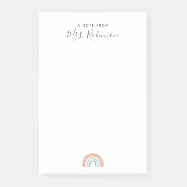 Notas Post-it® Apreciación simple del profesor del arcoiris (Anverso)