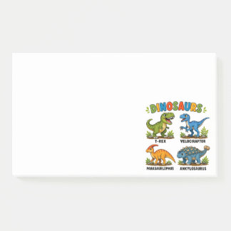 Notas Post-it® Aprendizaje de especies de dinosaurios para niños