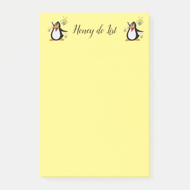 Notas Post-it® Apuntes de post-it Penguin Bumblebee (Anverso)