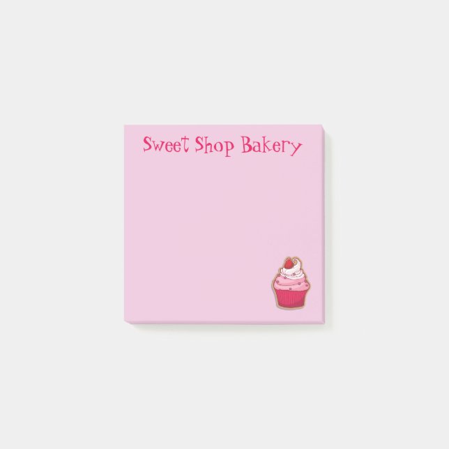 Notas Post-it® Apuntes de tarta rosa postre Post-it® (Anverso)