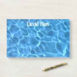 Notas Post-it® Aqua Blue Swimming Pool Photo