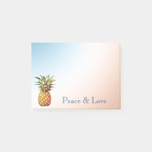 Notas Post-it® Aqua Cream Happy Tropical Pineapple (Anverso)