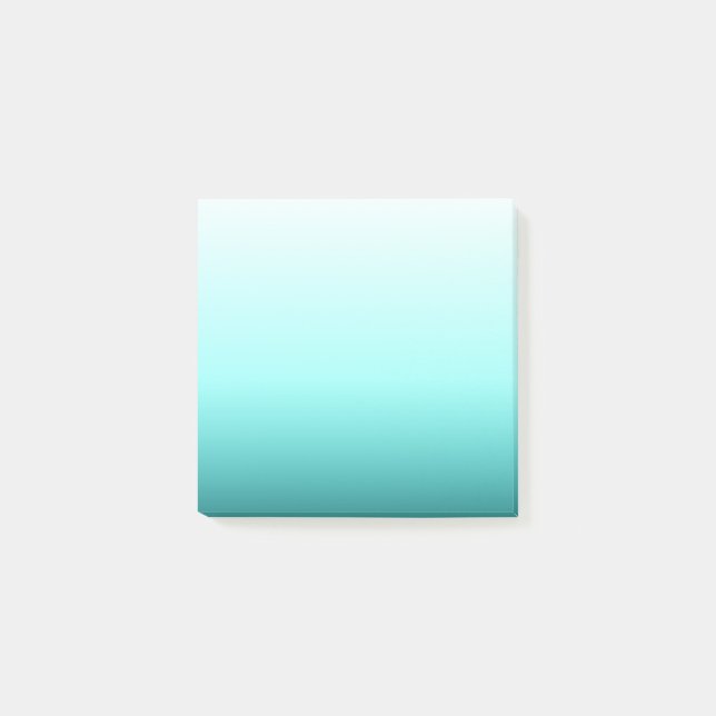 Notas Post-it® Aqua Teal Ombre Gradient (Anverso)