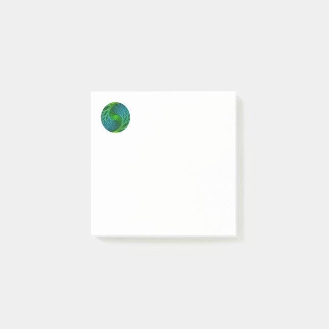 Notas Post-it® Árbol De La Vida Espiral Fractal (Anverso)