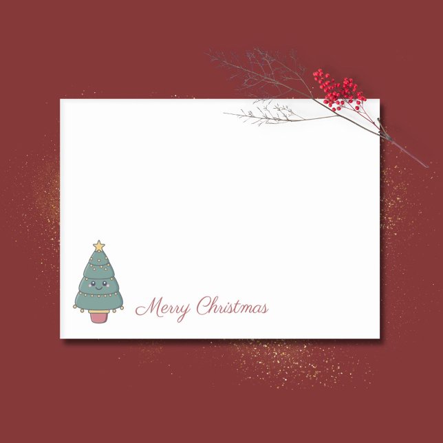 Notas Post-it® Árbol de Navidad de Kawaii (Kawaii Christmas Tree Post-it Notes)