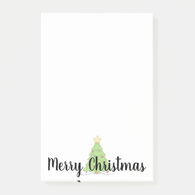 Notas Post-it® Árbol de Navidad Feliz Navidad (Anverso)