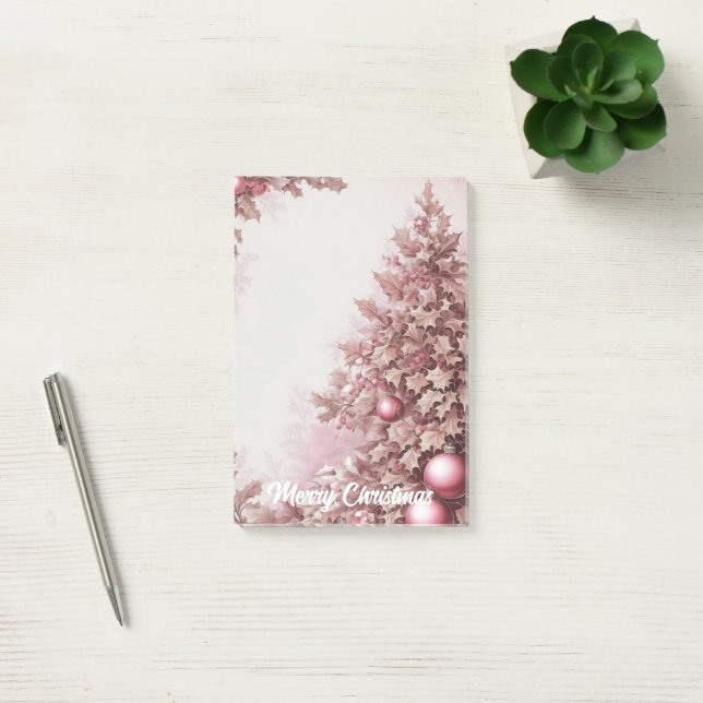 Notas Post-it® Árbol de Navidad retro (Oficina)