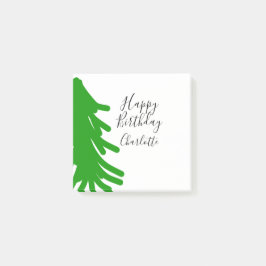 Notas Post-it® Árbol de Navidad verde feliz cumpleaños diciembre 