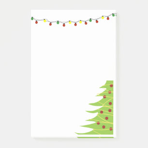 Notas Post-it® Árbol de Navidad y luces