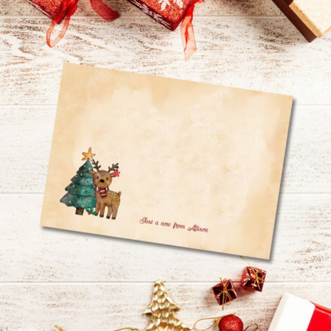 Notas Post-it® Árbol de Navidad y Personalizado de ciervos dicien (Subido por el creador)