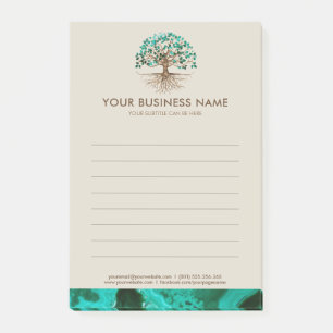Notas Post-it® Árbol dorado de la vida - hojas de yggdrasil - mal