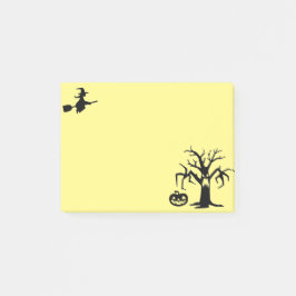 Notas Post-it® Árbol Espantoso, Bruja y Calabaza