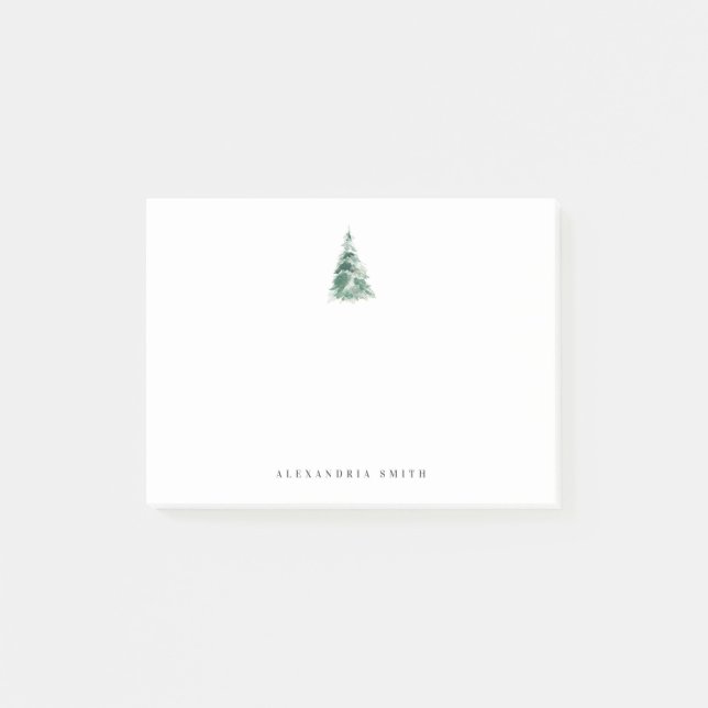 Notas Post-it® Árbol navideño de vacaciones personalizado (Anverso)