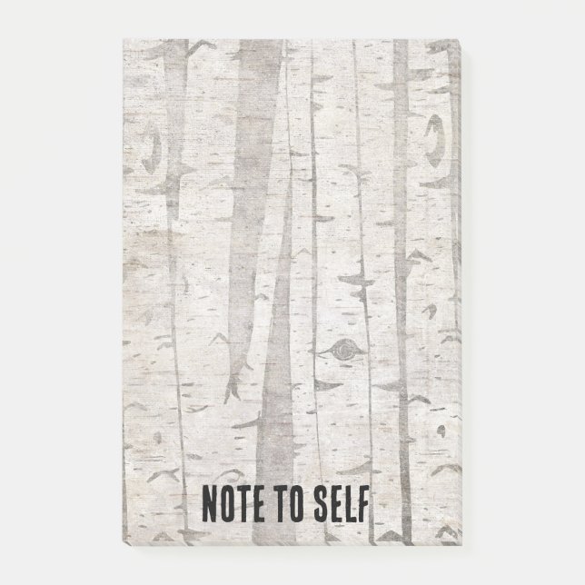 Notas Post-it® Árboles de abedul (Anverso)