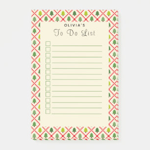Notas Post-it® Árboles de Navidad saciados para hacer listas de n