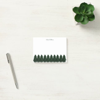 Notas Post-it® Árboles de pinos forestales