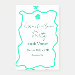 Notas Post-it® arco de graduación de fiesta pastel verde español