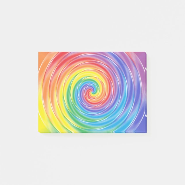 Notas Post-it® Arco iris de giro (Anverso)
