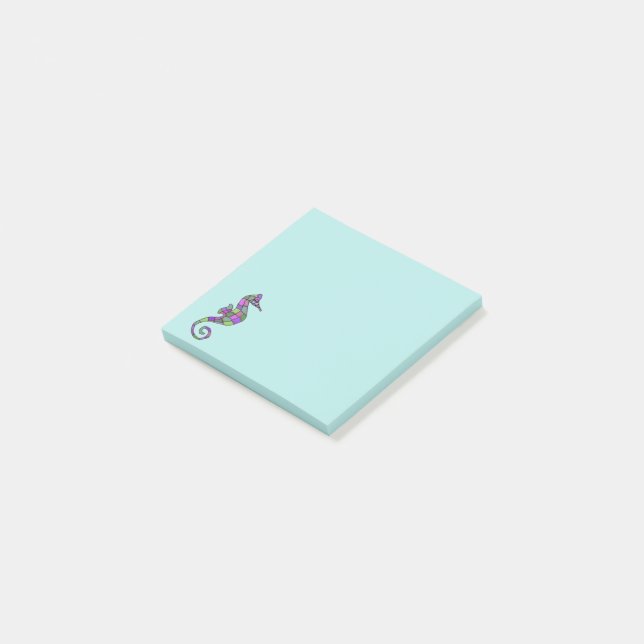 Notas Post-it® Arco iris del caballo de mar (En perspectiva)