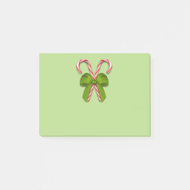 Notas Post-it® Arco verde oliva de los bastones de caramelo (Anverso)