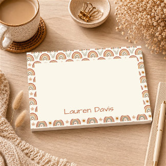 Notas Post-it® Arcoíris a la acuarela boho personalizado