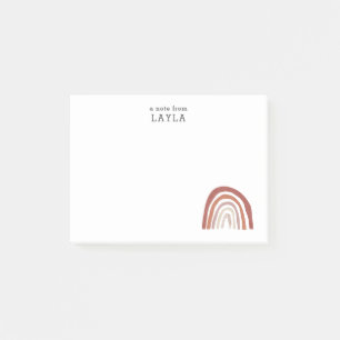 Notas Post-it® Arcoiris de Boho Terracotta 