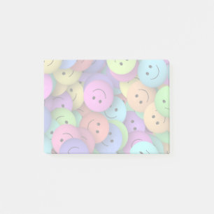 Notas Post-it® Arcoiris de colores felices caras