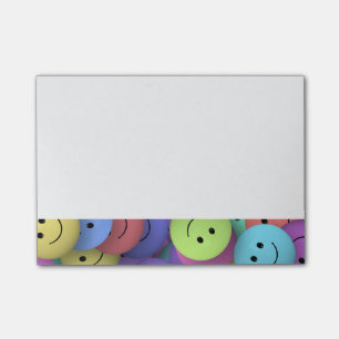 Notas Post-it® Arcoiris de colores felices caras
