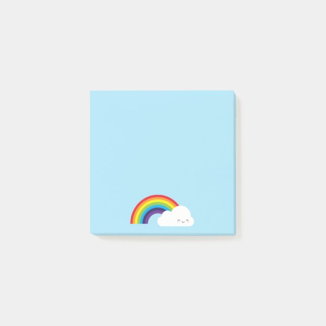 Notas Post-it® Arcoiris kawaii (Anverso)