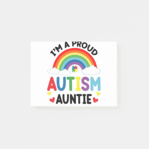 Notas Post-it® Arcoíris Soy una orgullosa tía de autismo Concienc