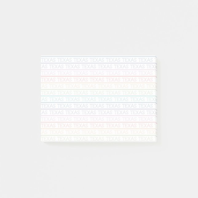 Notas Post-it® Arcoiris Texas, Texas (Anverso)