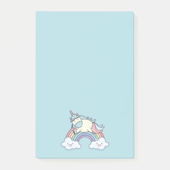 Notas Post-it® Arcoiris y unicornio (Anverso)