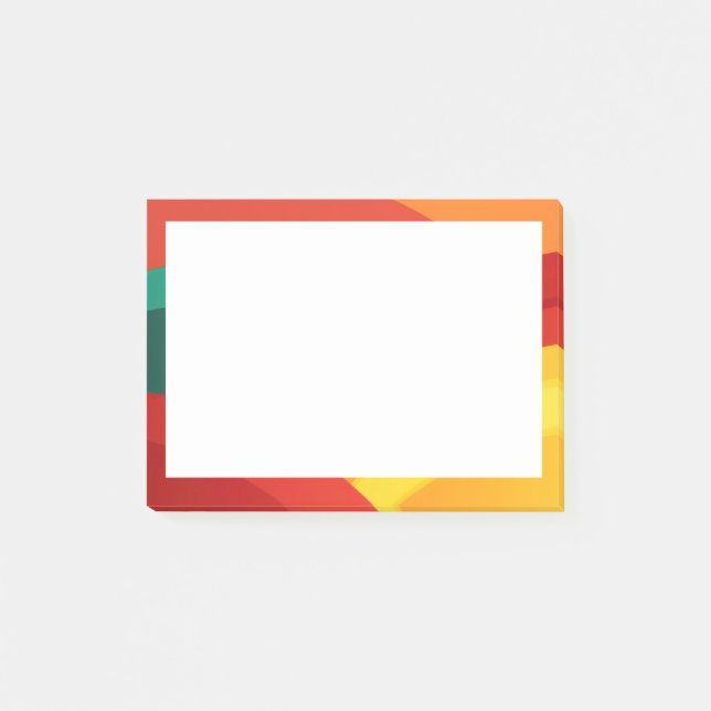 Notas Post-it® Arcos en colores vibrantes (Anverso)