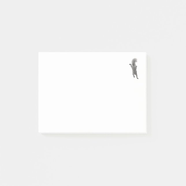 Notas Post-it® Ardilla gris dibujada Digital mullida que sube (Anverso)