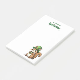Notas Post-it® Ardilla personalizada del día de San Patricio