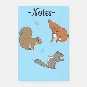 Notas Post-it® Ardillas Azules