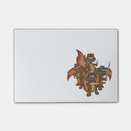 Notas Post-it® Ardillas de Ninja