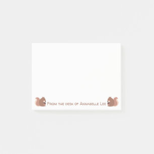 Notas Post-it® Ardillas lindas con las bellotas
