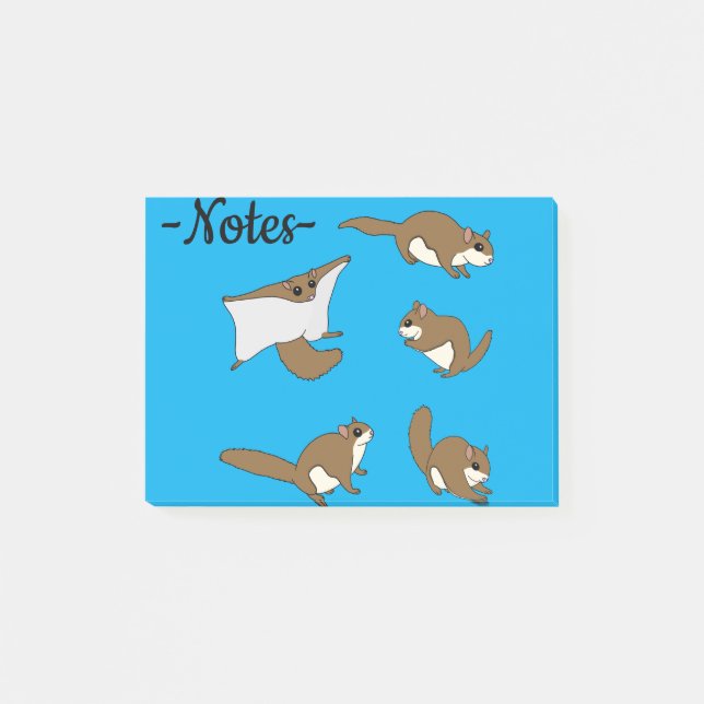 Notas Post-it® Ardillas voladoras  (Anverso)