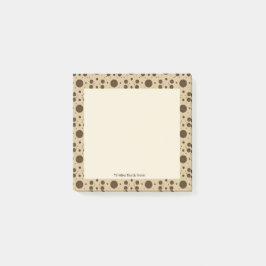 Notas Post-it® Arena Micro Floral Marrón Oscuro